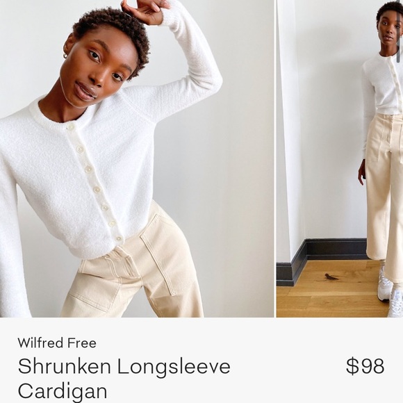 Wilfred free shrunken long sleeve cardigan